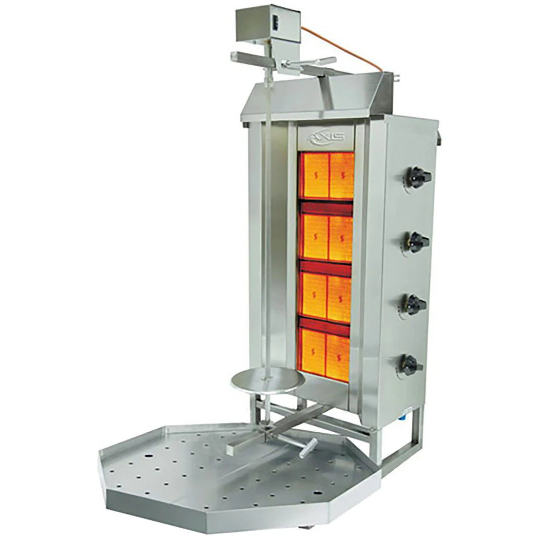 Axis AX-VB4 Natural Gas/Propane 4 Burner Shawarma/Doner Broiler - Chefcoca