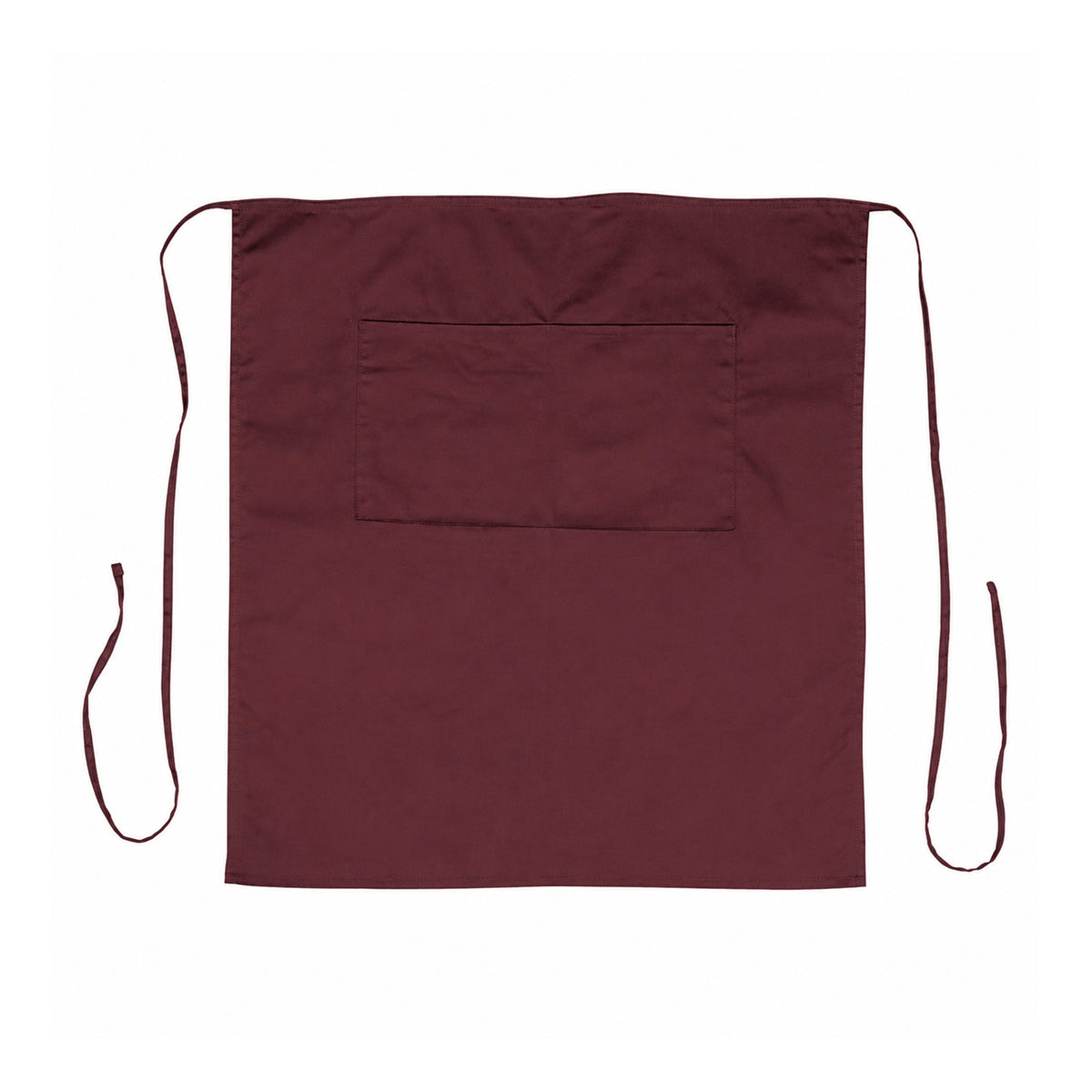 BAM-3128R, 31”x 28", 2-Pocket Half Length Apron, Burgundy