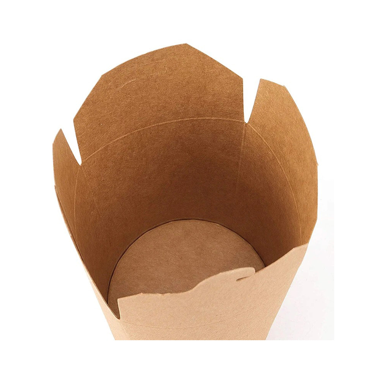 500 Sets, 26oz, ECO Friendly Round Kraft to go container with fold and closed lid - Chefcoca