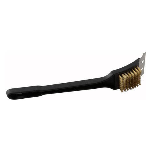 BR-12 - 12" Oven & Grill/BBQ Brush with Scraper and Brass Bristles - Chefcoca