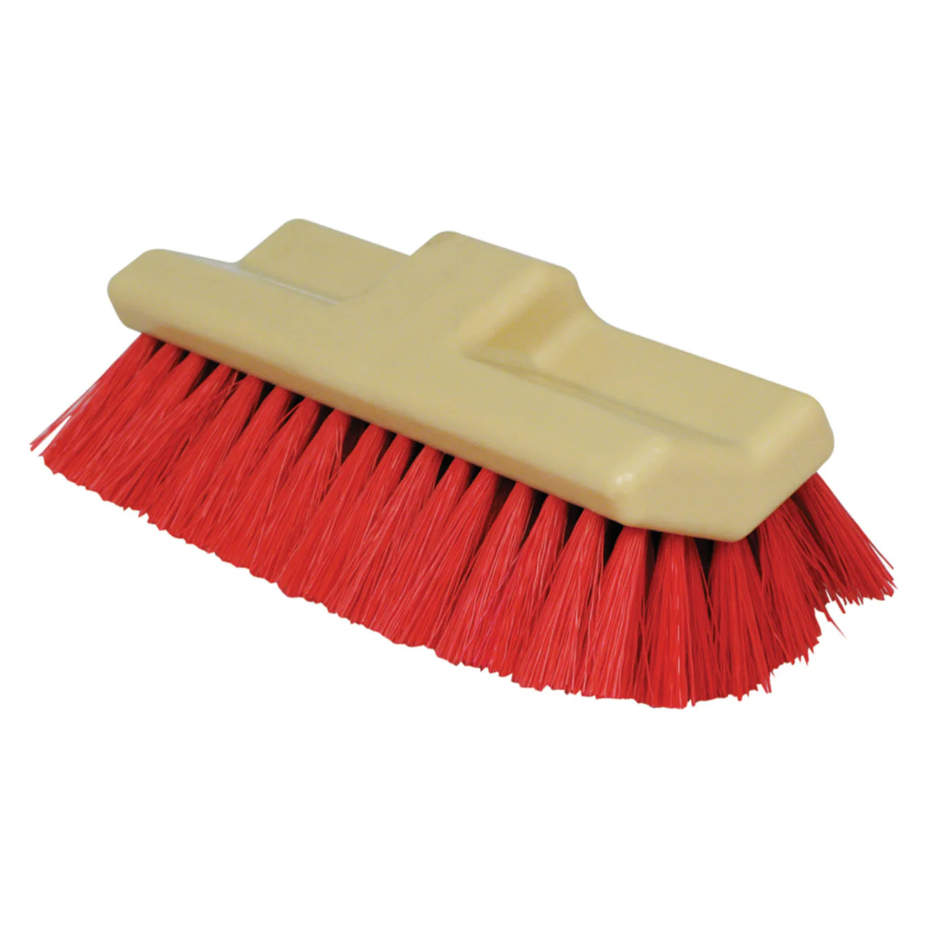 Brosse à bouteille 12" avec poils en polyester doux - Manche en plastique, blanche