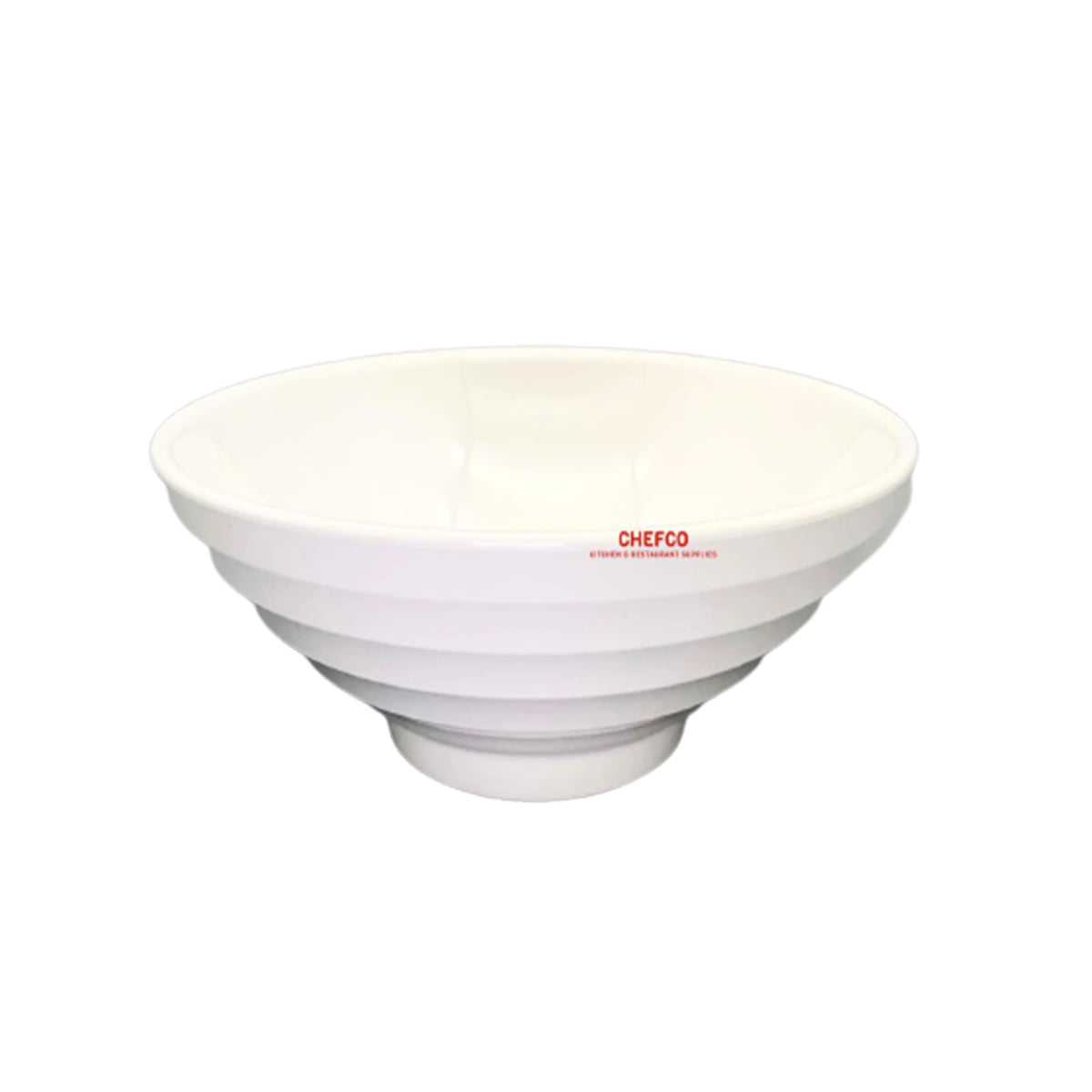 White Melamine Tapered Lines Bowl (BV609) - Chefcoca