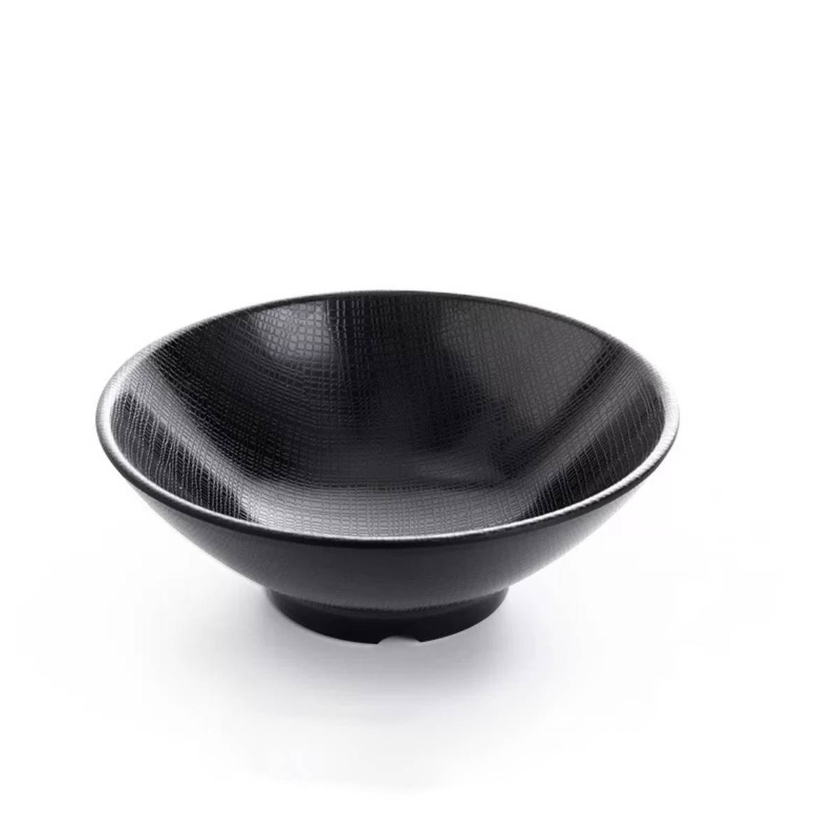 Melamine black Round Bowl with Textured Pattern (BW-079, 080, 081) - Chefcoca