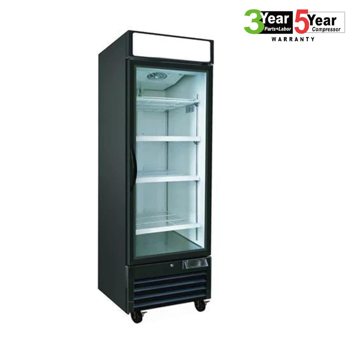 Sub-equip, 23ft³ Swinging Glass Door Refrigerated Merchandiser with LED Lighting - Chefcoca