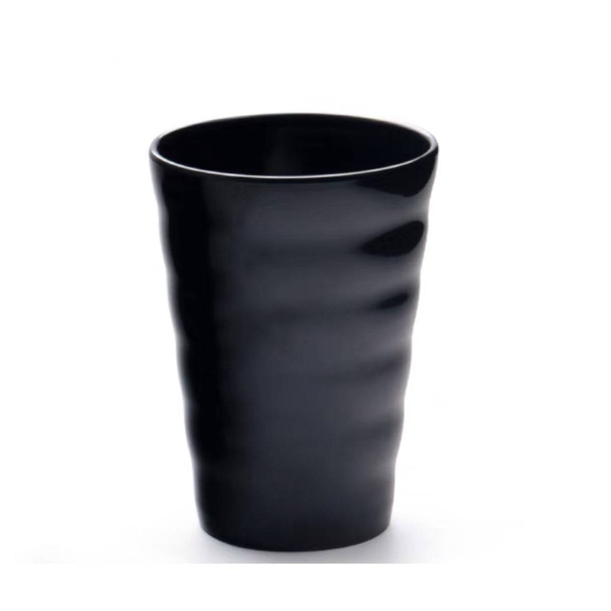 Black Melamine Ridges Tumbler (C0005) - Chefcoca
