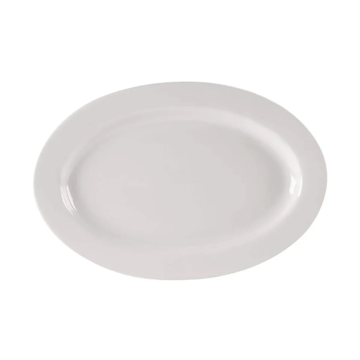 C210-113, White Oval Platter 11-1/4" x 8-1/8" x 0.7"H (28.5 cm x 20.5 cm x 1.8cm)