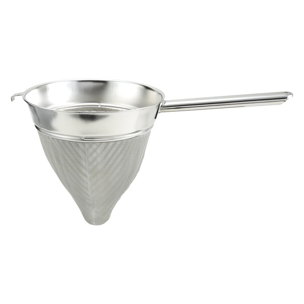 CCB-10 - Hollow Handle Stainless Steel Bouillon Strainer with Extra Fine Mesh - 10" - Chefcoca