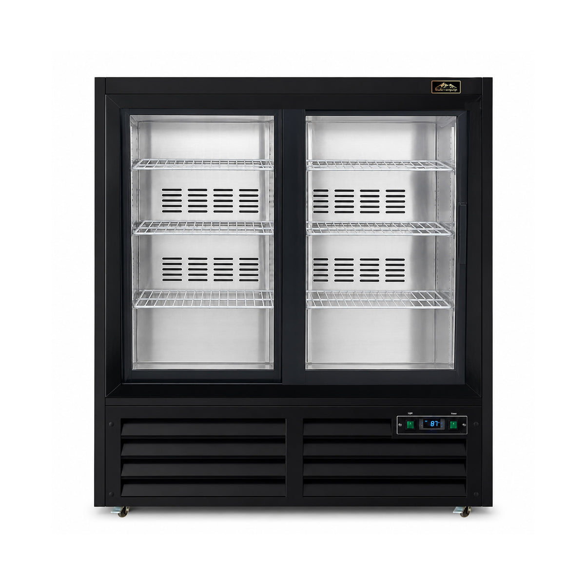 子设备,23立方英尺摆动式玻璃门冷藏商品柜,带LED照明(CDM-B23R)
