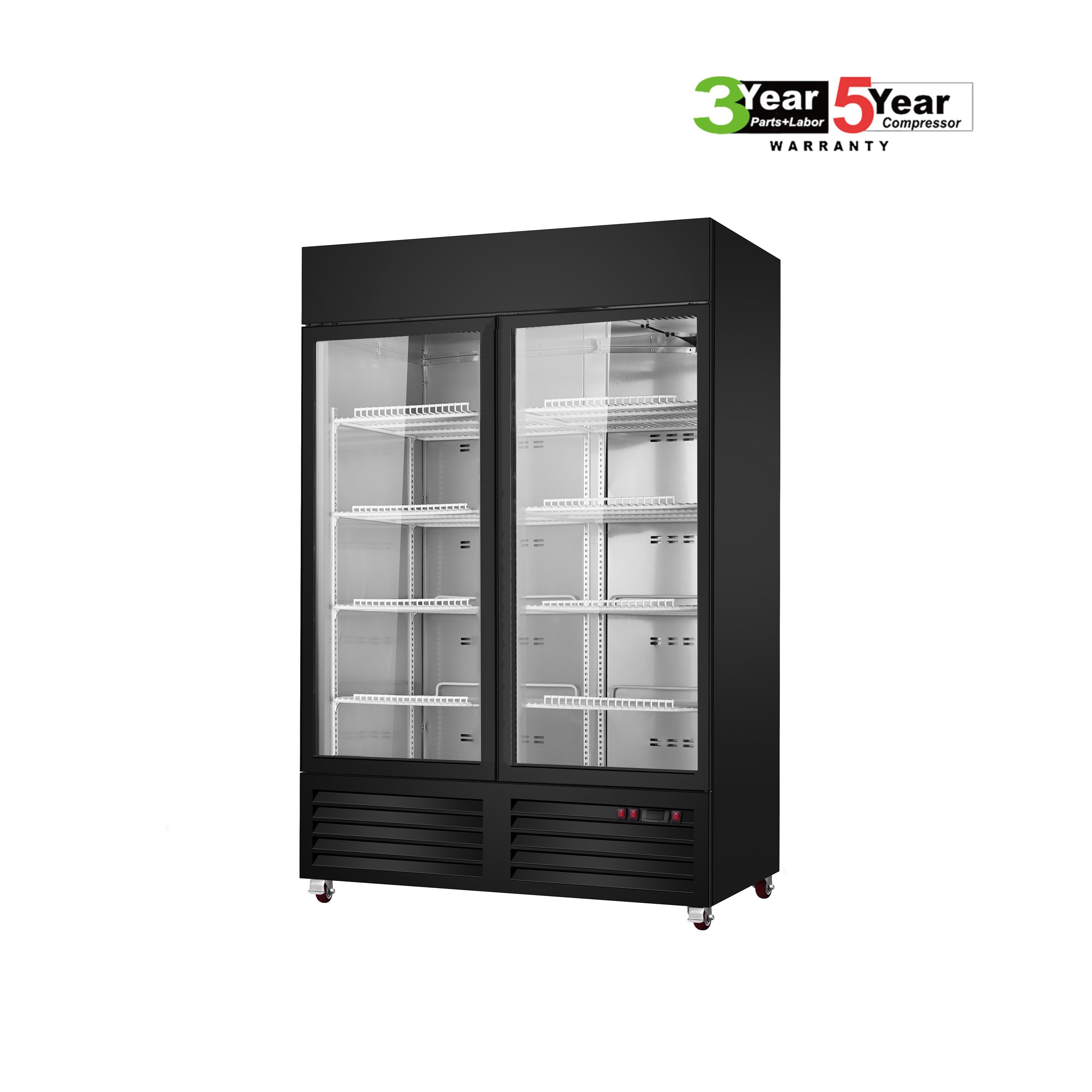 Sub-equip,CDM-B36SR 39 1/2" Sliding Glass Door Cooler/ Refrigerated Merchandiser with LED Lighting - Chefcoca