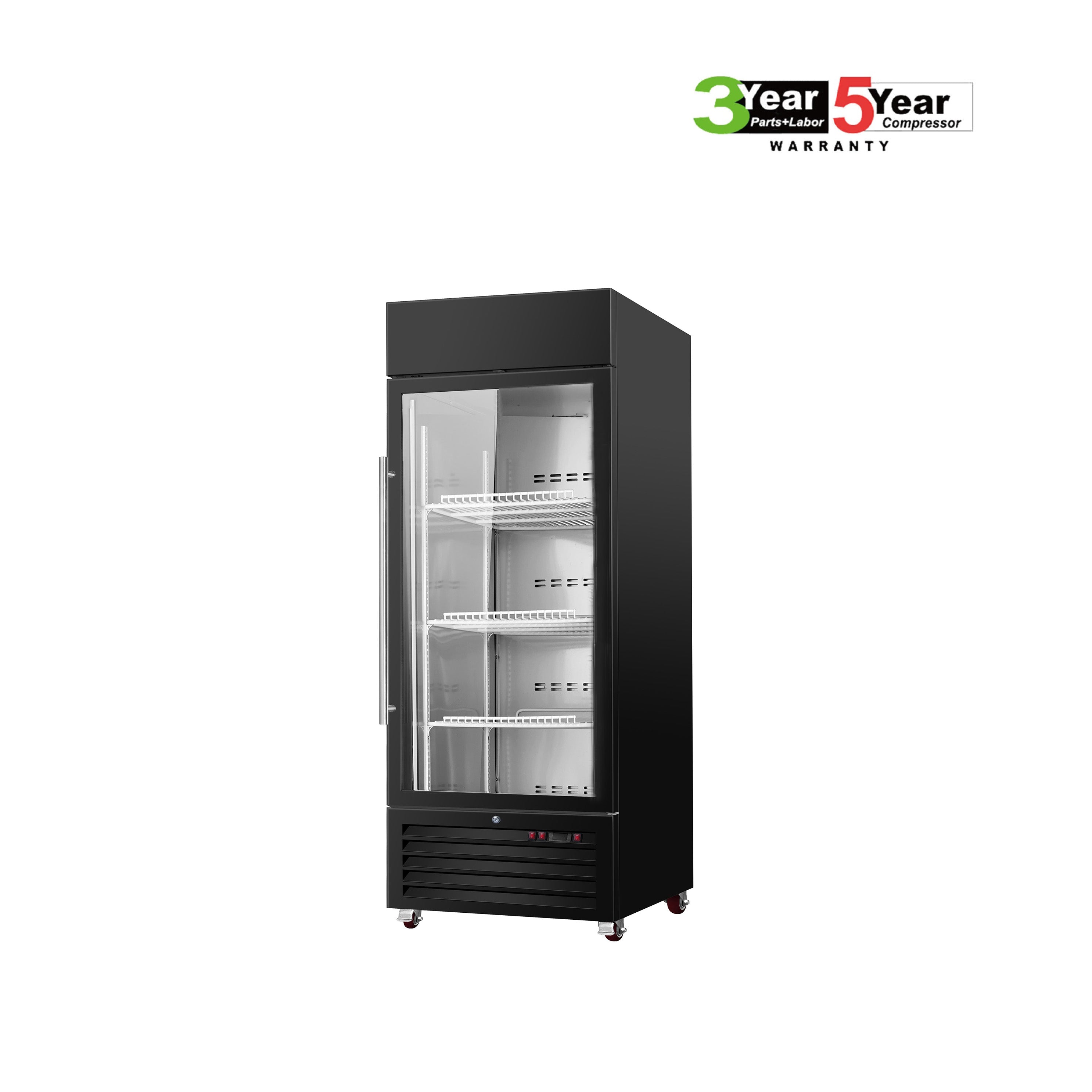 Sub-equip, 12ft³ Swinging Glass Door Cooler/Refrigerated Merchandiser with LED Lighting - Chefcoca