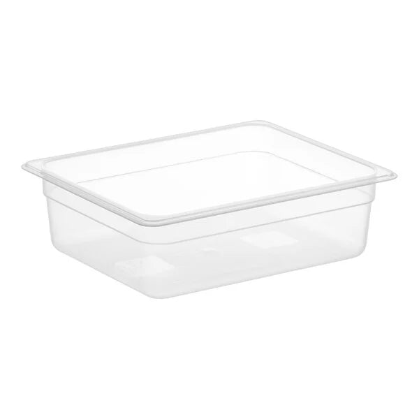 Food Pan, 1/2 size, 3-1/2" Depth,PC,Clear,Sub-equip - Chefcoca