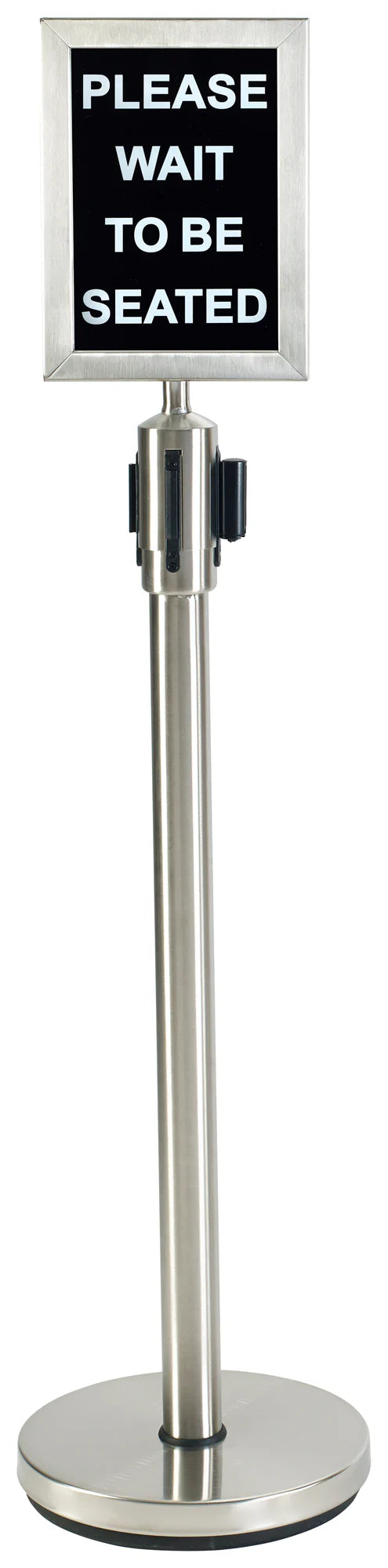 CGS-38S - Stanchion Post with Retractable Belt - Stainless - Chefcoca