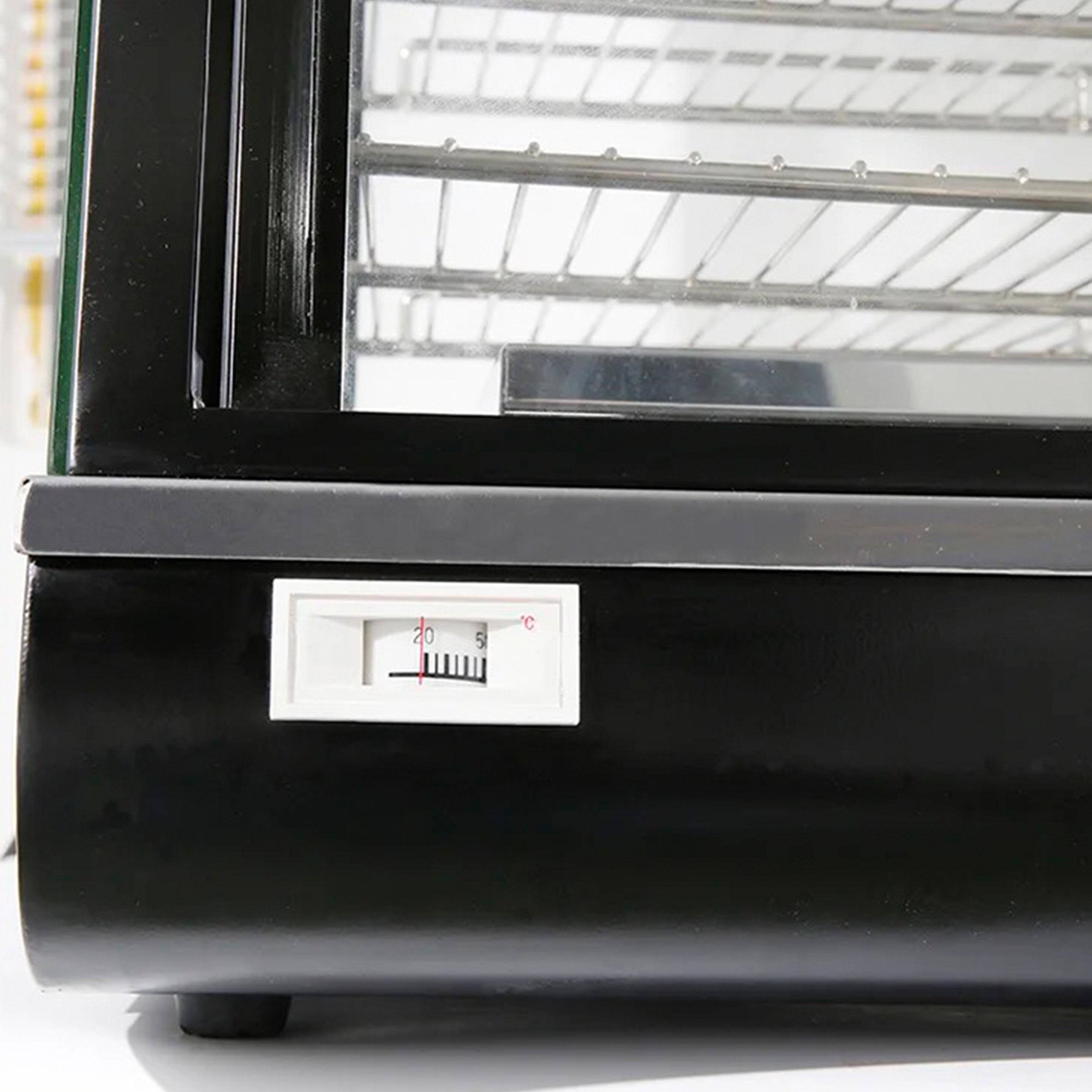 Sub-equip, 36" Self/Full Service 3 Shelf Countertop Heated Display Case with Sliding Doors - Chefcoca