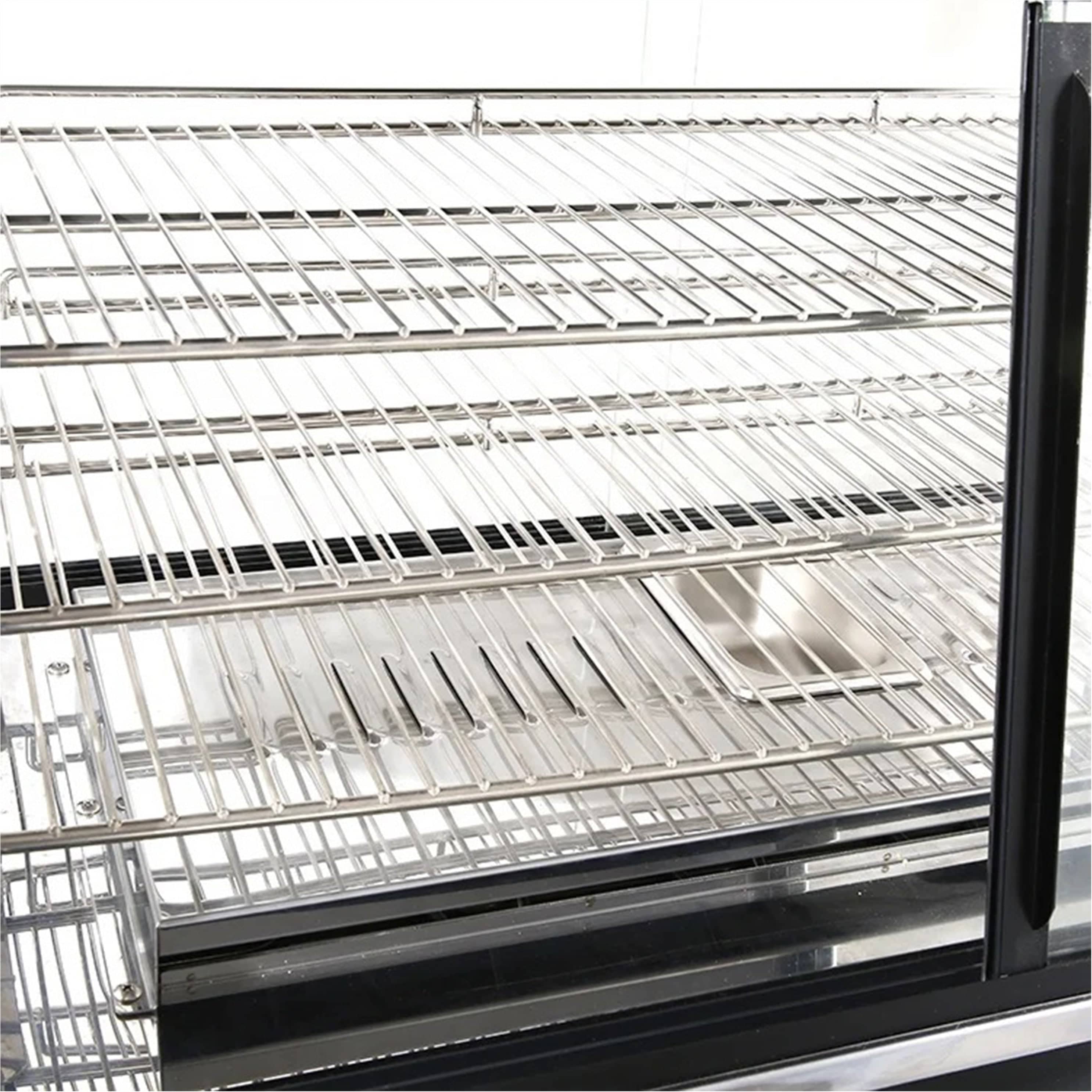 Sub-equip, 48" Self/Full Service 3 Shelf Countertop Heated Display Case with Sliding Doors - Chefcoca