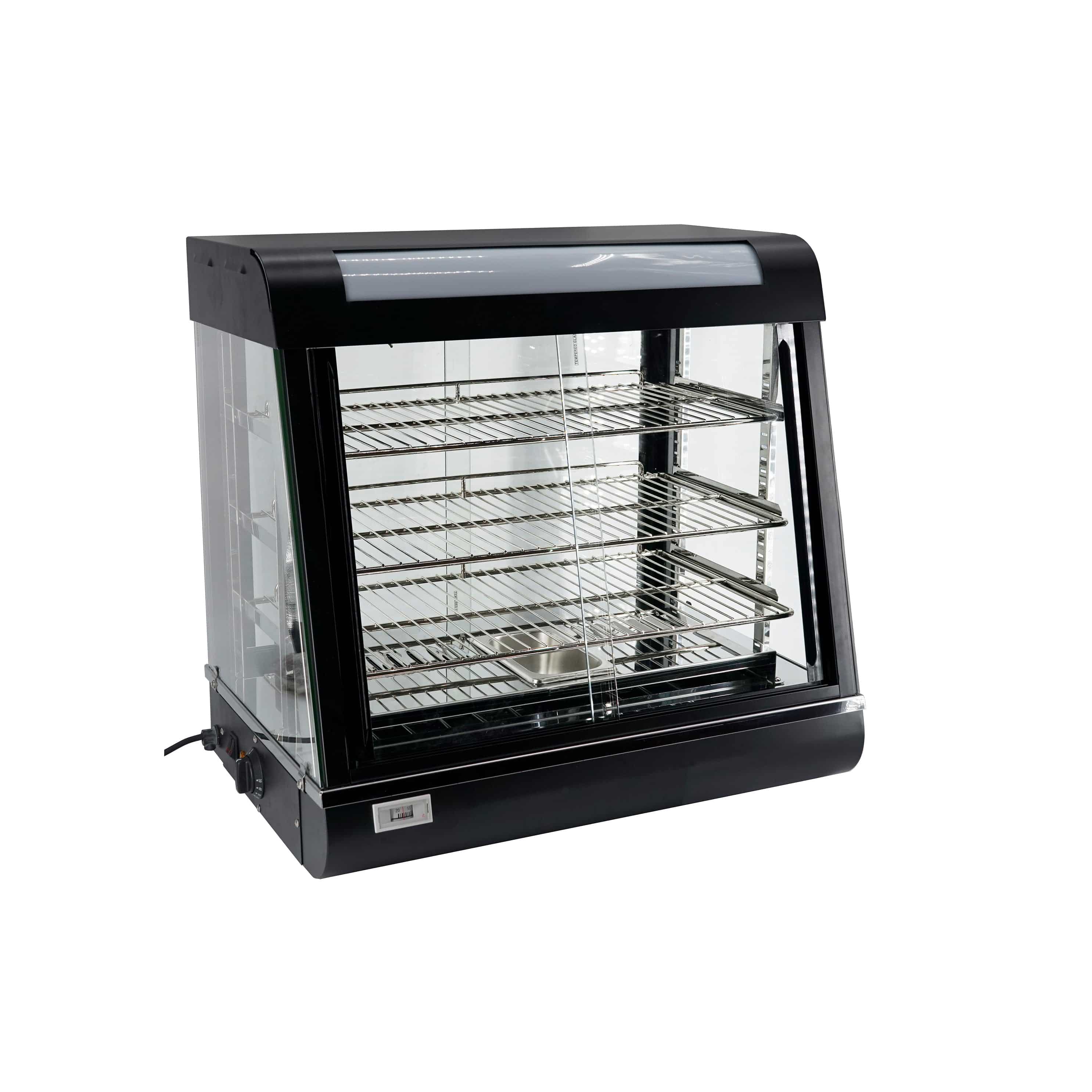 Sub-equip, 26" Self/Full Service 3 Shelf Countertop Heated Display Case with Sliding Doors - Chefcoca