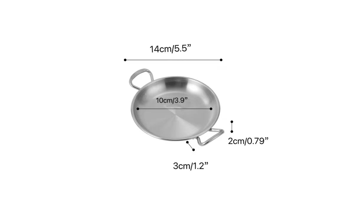 CHECO,KSP-14S, High Quality 304 Stainless Steel Round Snack& Sauce Dish,14cm/5.5" - Chefcoca