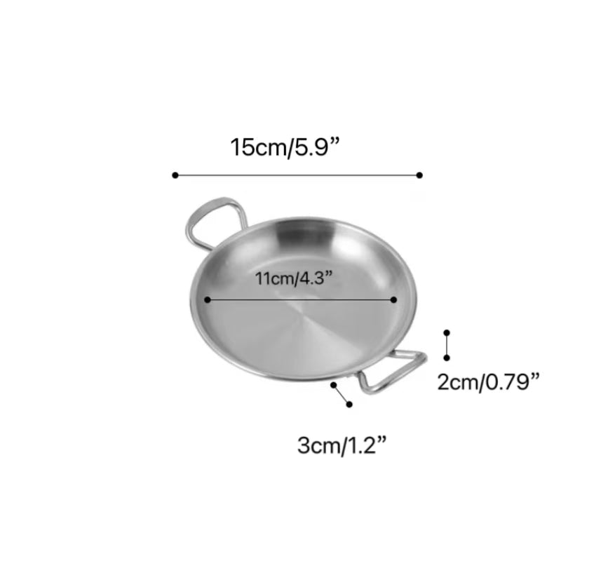 CHECO,KSP-15, High Quality 304 Stainless Steel Round Snack& Sauce Dish,15cm/5.9" - Chefcoca