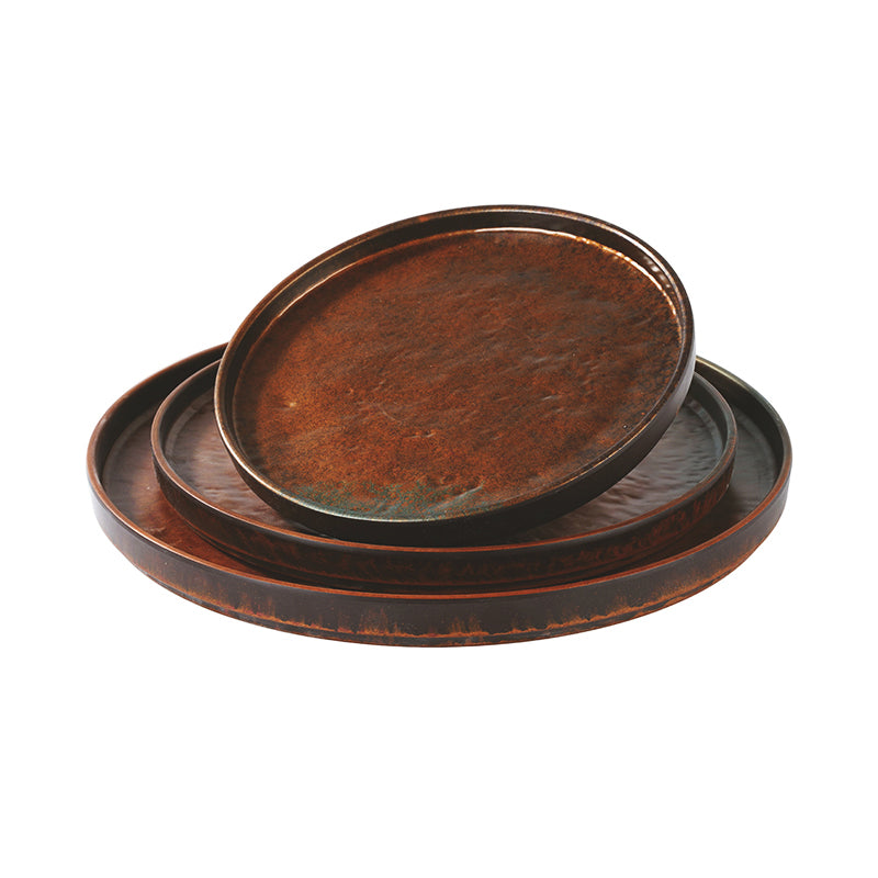 CHEFCO, CHEF-003TC, 10" Dia x 0.8"H, Round Melamine Plate – Copper Finish