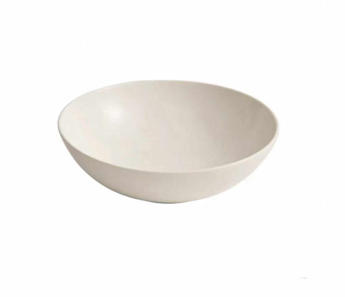 CHEFCO,00298938, 9" Dia Ceramic Light Cyan Round Deep Plate - Chefcoca