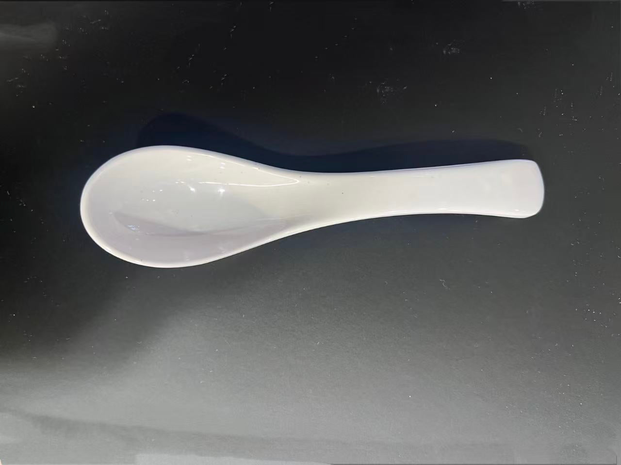 CHEFCO,09006WT,White Soup Spoon with Dot patternx 12 pcs - Chefcoca