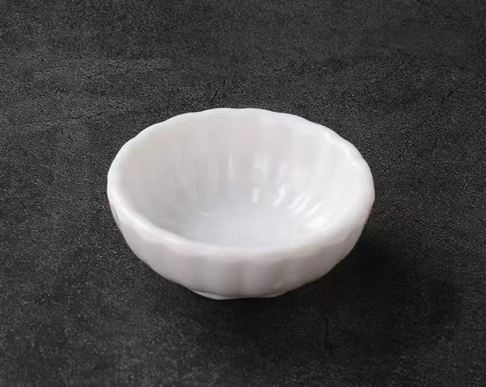 CHEFCO, 106, 2.8 " Melamine White Flower Shape Small Dish - Chefcoca
