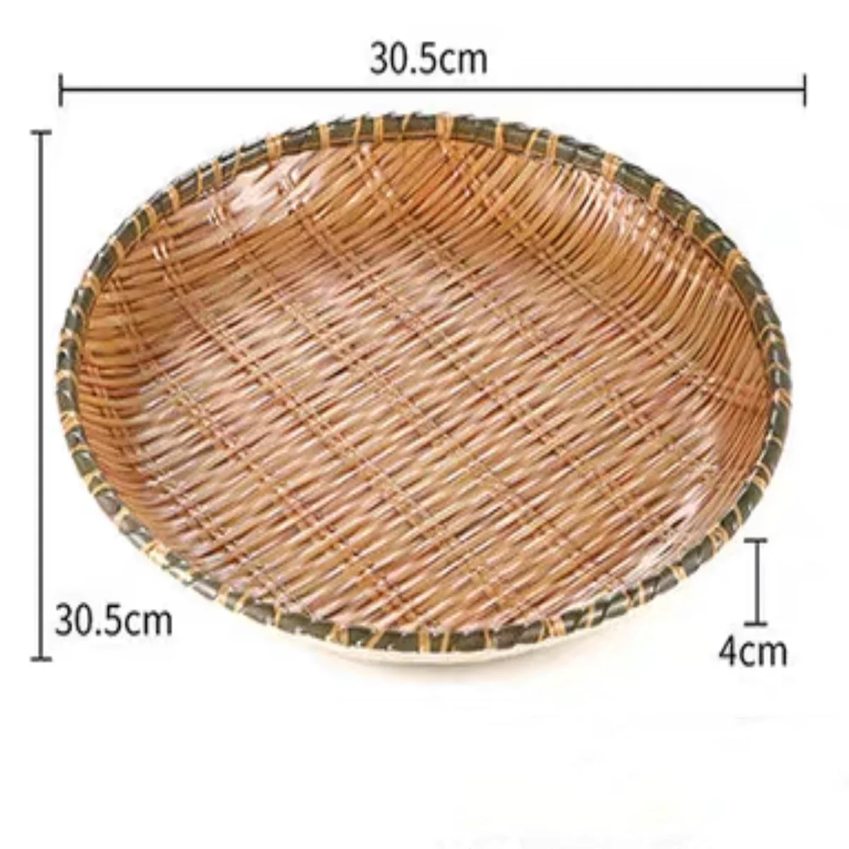 CHEFCO, 13810-12G,12" Dia Round Melamine Rattan Style Deep Plate - Chefcoca