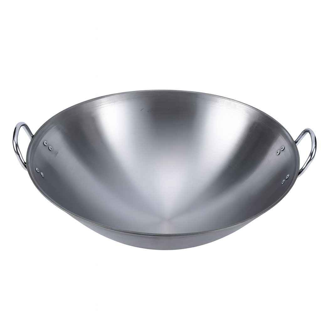 CHEFCO,1655B, 22"Hand-Hammered Carbon Steel Wok, Induction-Ready