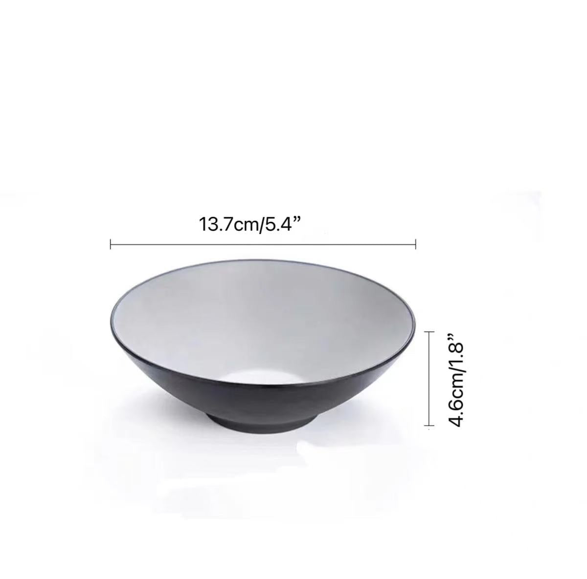 CHEFCO, 25-101,5.5“Two-Tone Shallow Bowl – Light Grey Interior / Dark Grey Exterior - Chefcoca