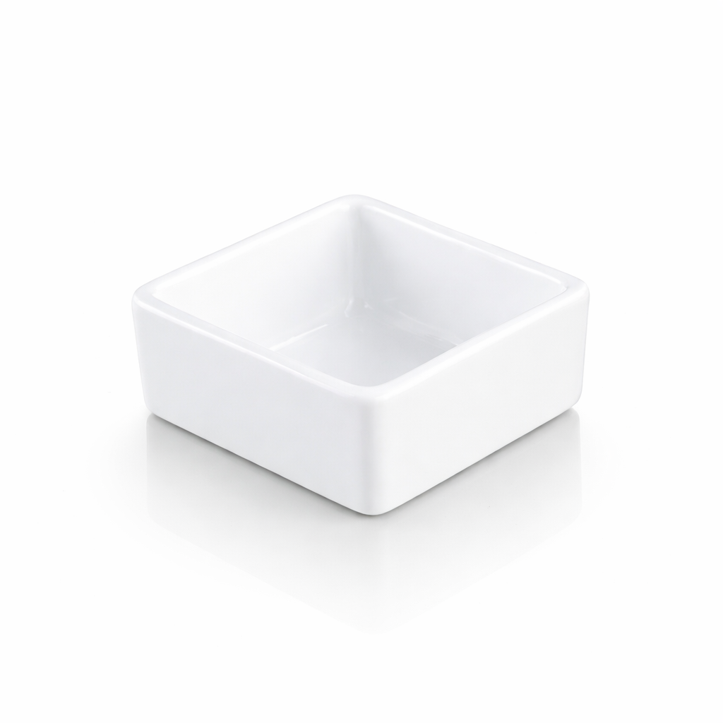 CHEFCO, 39420, Square Melamine Sauce/Condiment Dish (3" x 3"x1.5") - Chefcoca