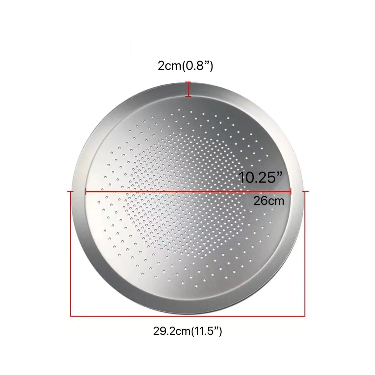 CHEFCO,6020A, 10.25" Round Bakeware Nonstick Aluminum Alloy Pizza, Fries, Bread Cookies Baking Pan - Chefcoca