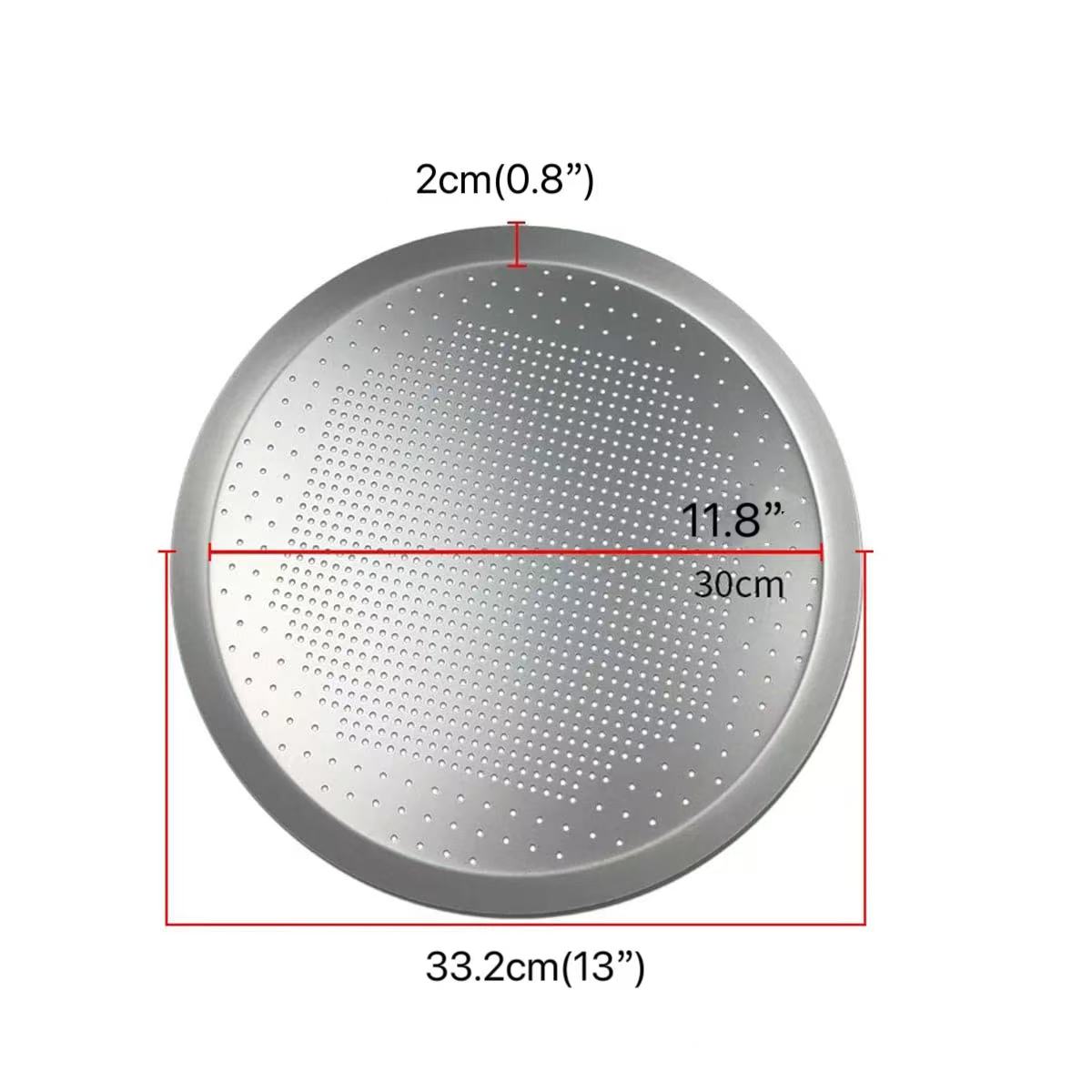 CHEFCO,6022A, 11.8" Round Bakeware Nonstick Aluminum Alloy Pizza, Fries, Bread Cookies Baking Pan - Chefcoca