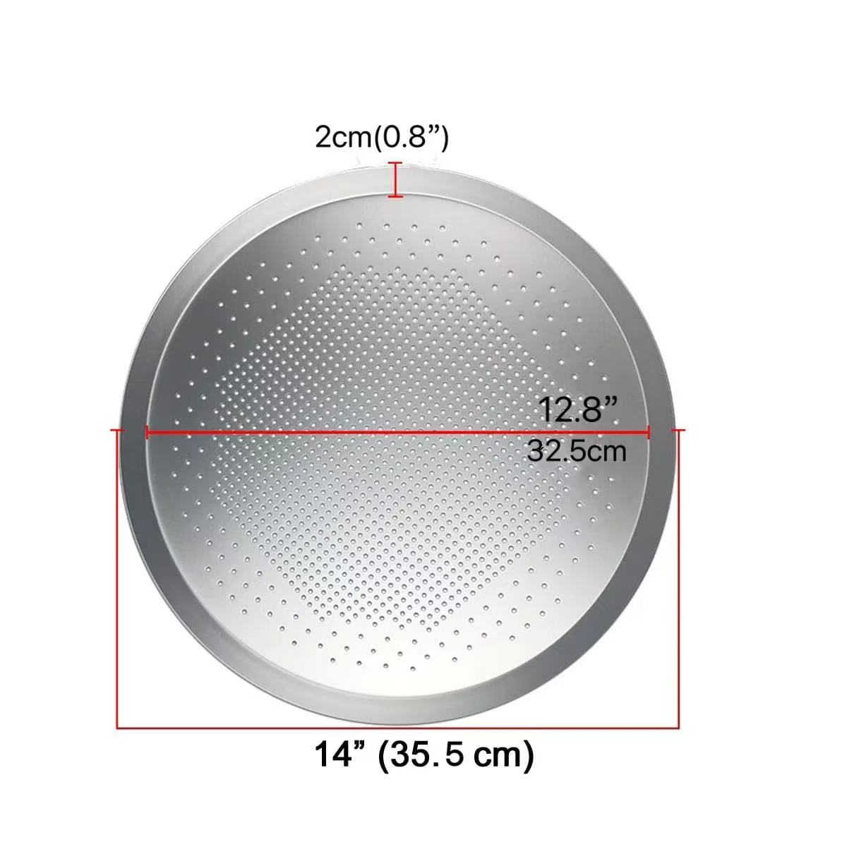 CHEFCO,6023A, 12.8" Round Bakeware Nonstick Aluminum Alloy Pizza, Fries, Bread Cookies Baking Pan - Chefcoca