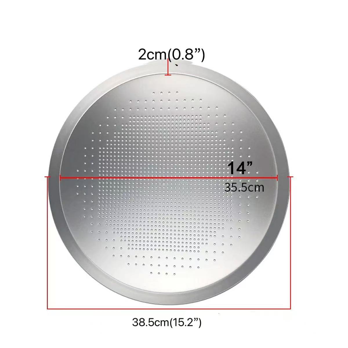 CHEFCO,6024A, 14" Round Bakeware Nonstick Aluminum Alloy Pizza, Fries, Bread Cookies Baking Pan - Chefcoca