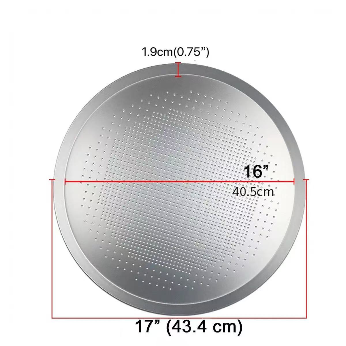 CHEFCO,6026A, 16" Round Bakeware Nonstick Aluminum Alloy Pizza, Fries, Bread Cookies Baking Pan - Chefcoca