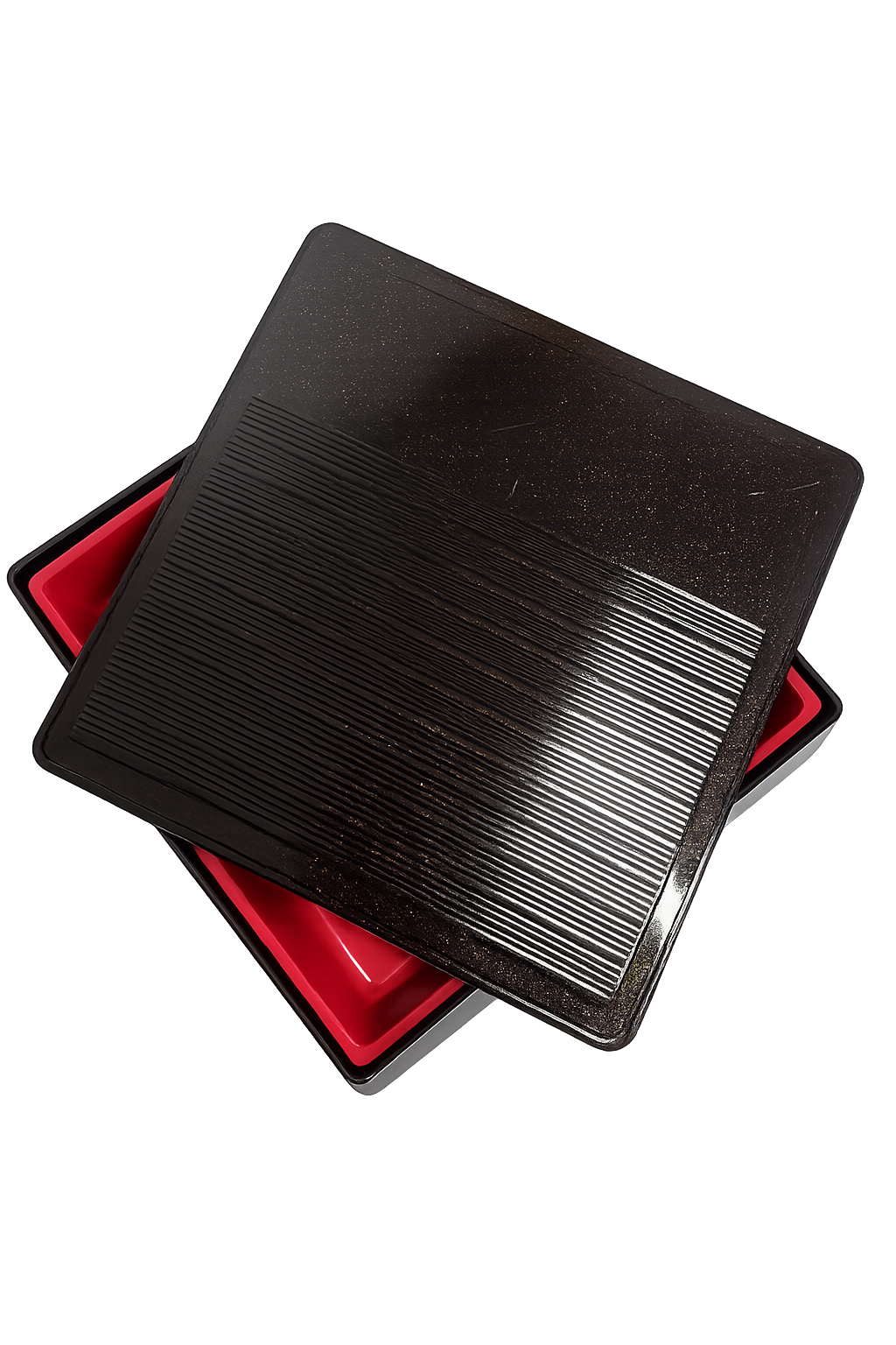 CHEFCO,7-809-1, Golden Japanese Shokado Bento Box with Red Inner