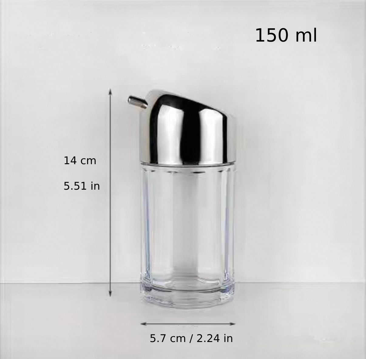 Bouteille de sauce soja en polycarbonate transparent