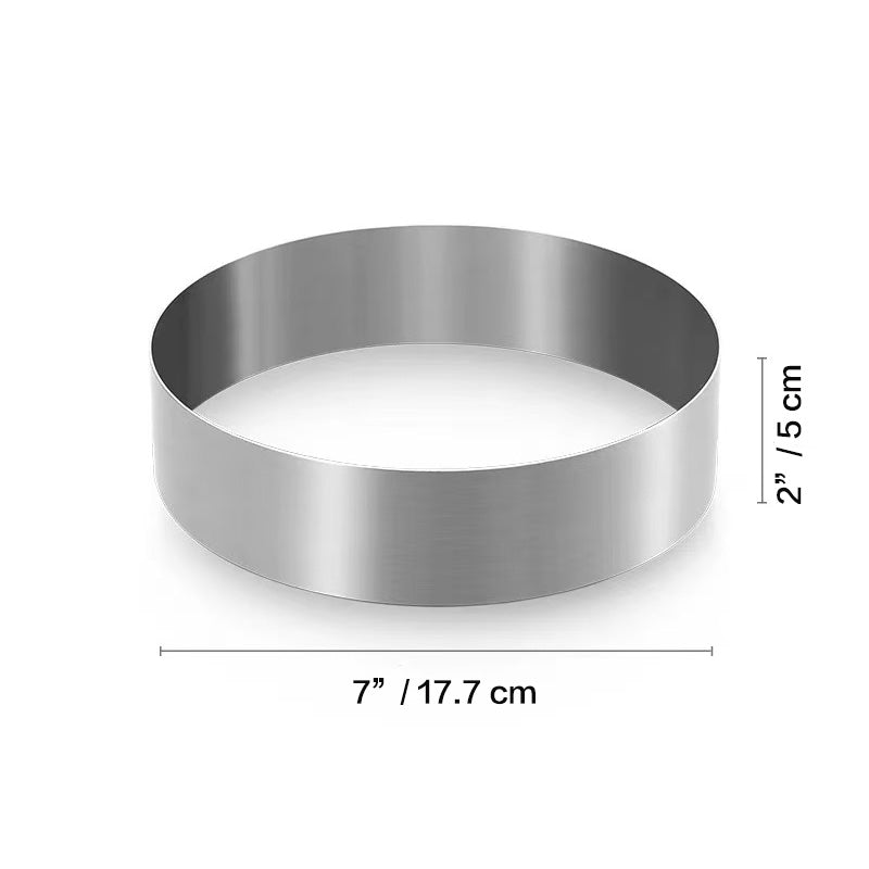 Moules à gâteau en acier inoxydable, moule à gâteau mousse, anneaux à gâteau avec poussoir