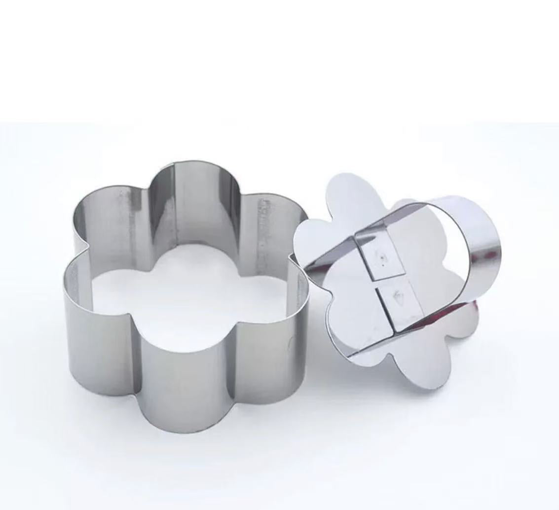 CHEFCO,9898,Mousse Ring with Pusher,Flower Shape(2pcs/set)