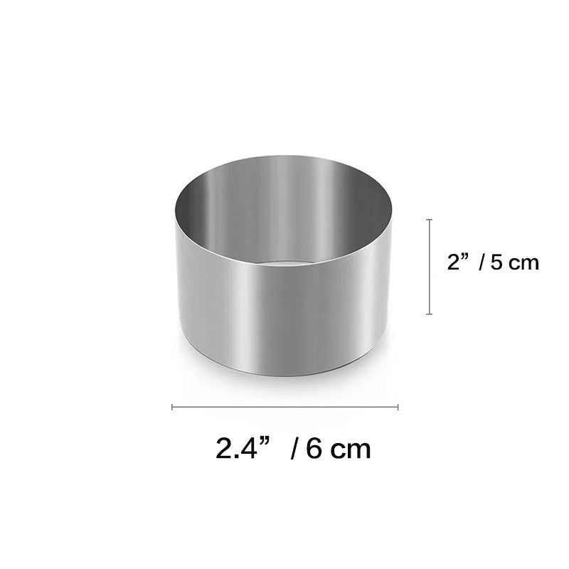 Moules à gâteau en acier inoxydable, moule à gâteau mousse, anneaux à gâteau avec poussoir