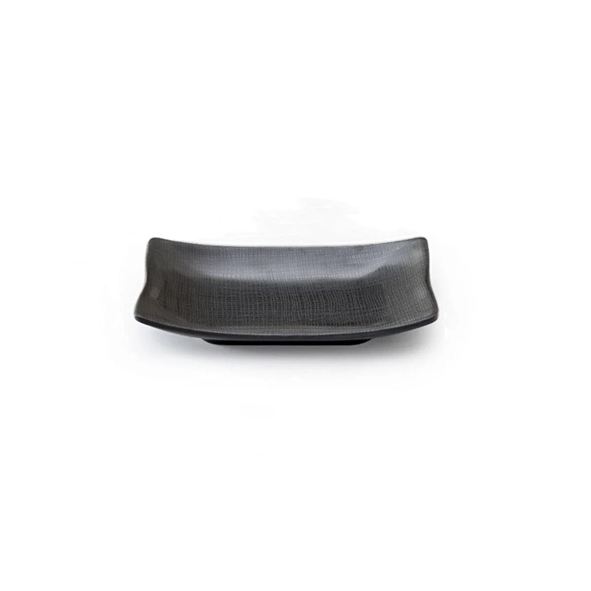 CHEFCO,BW-034, Melamine black Rectangular Plate with Textured Pattern(8"/20.5cm) - Chefcoca