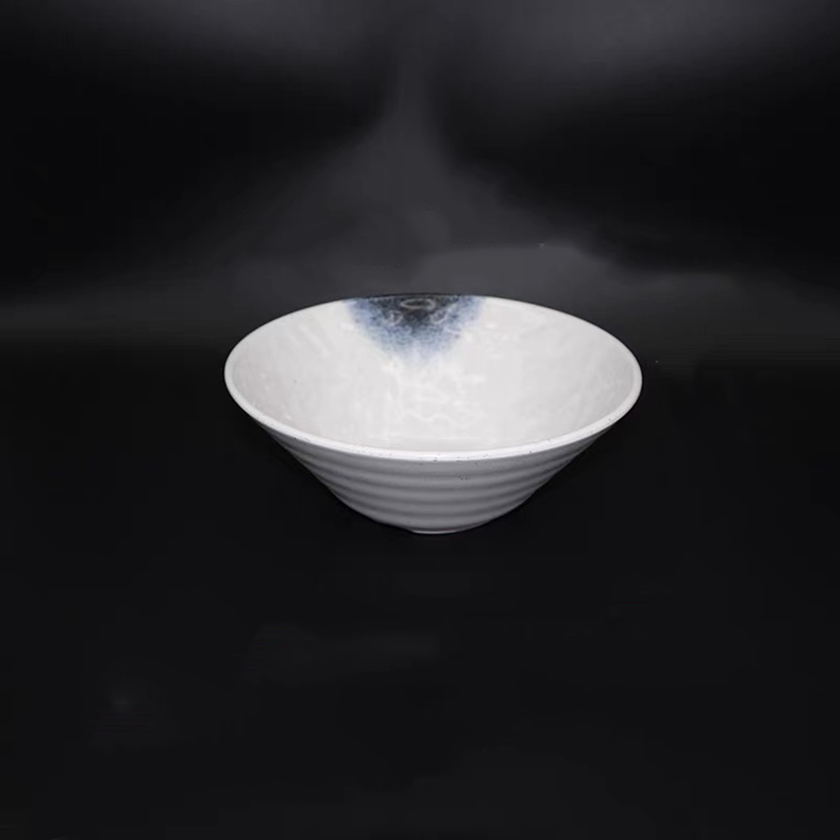 CHEFCO, BY001K, White Round Bowl With Dark Blue Ombre - Chefcoca
