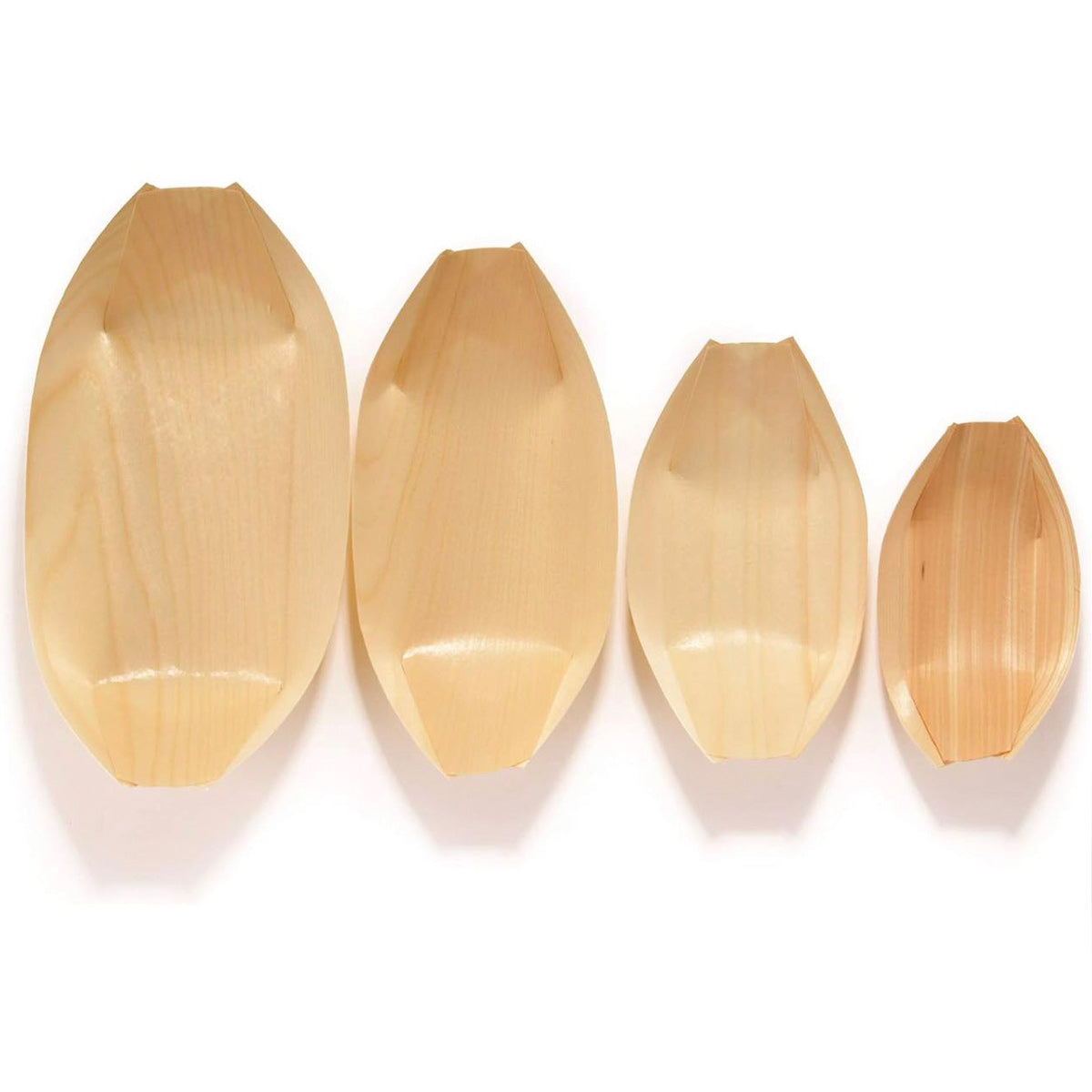 CHEFCO,DPB-4,Disposable Pine Serving Boat(4"100pcs)