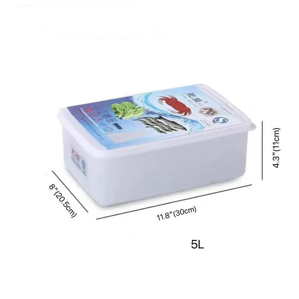 CHEFCO,FC837, Rectangular Plastic Storage Container with Lid,30cmX20.5cmX11cm(5L) - Chefcoca