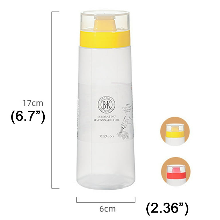 CHEFCO,G-039,Squeeze Sauce Bottle - 300ML, Leak Proof, Dust-Proof Lid, 4-Hole Ketchup Mayonnaise Squeeze Bottle - Chefcoca