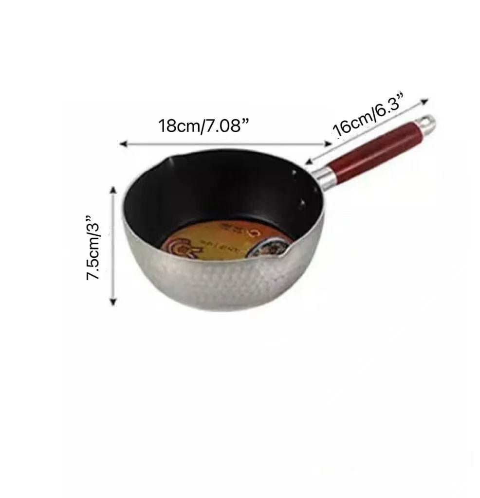 CHEFCO, GC0418, Aluminium Non-Stick Sauce Pan with Wooden Handle