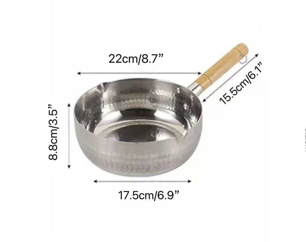 CHEFCO,GC422W,Aluinium Sauce Pan with Wooden Handle (22cm/8.7"Dia)