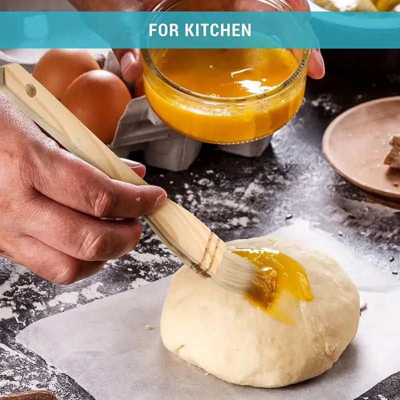 CHEFCO,GFB-10,1.25"Goat Hair Pastry/Basting Brush,Flat Brush - Chefcoca