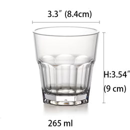 CHEFCO,JB-8509C,Clear Polycarbonate Rocks Glass