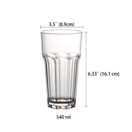 CHEFCO,JB-8571C,Polycarbonate Water Cup, Clear, (540ml/18 oz)