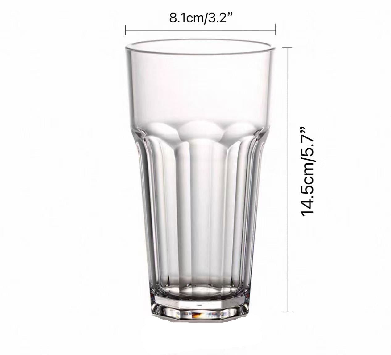 CHEFCO,JB-8572C,Polycarbonate Water Cup, Clear, (400ml/13.5oz) - Chefcoca